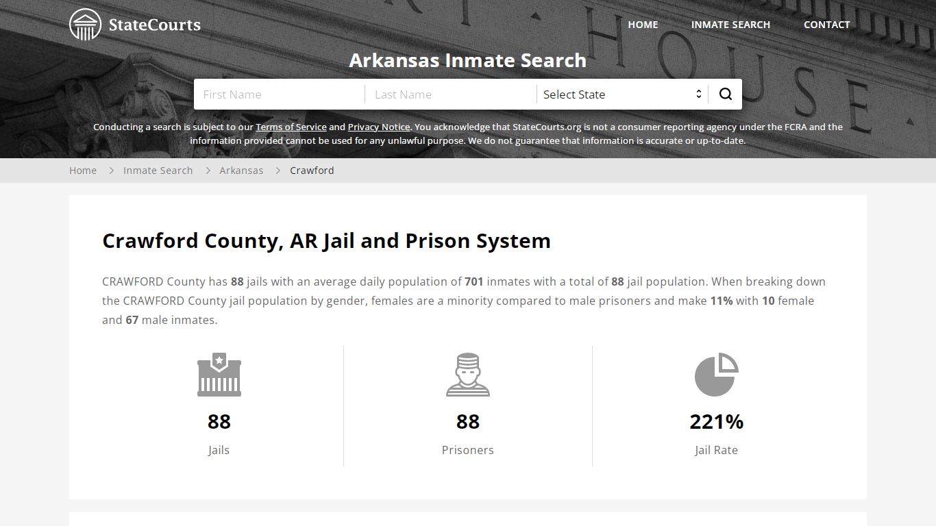 Crawford County, AR Inmate Search - StateCourts